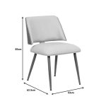 Karrige Ubane, PU bezhë-këmbë metalike arre 53x62.5x85cm - Image 5