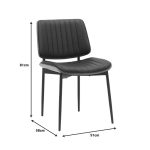 Karrige Kathy, PU e zezë-metalike arre 51x58x81cm - Image 6