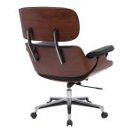 Karrige zyre Kobane, PU e zezë-bazë krom 84x75x113.5cm - Image 2