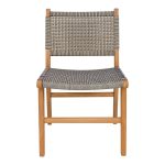 Karrige Darien, skelet druri tik në nuancë krem natyrale dhe litar i zi 52x62x86cm - Image 4