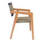 Karrige Salama, skelet prej druri tik në nuancë natyrale dhe litar krem i zi, 57x60x85cm - Image 3