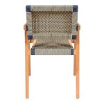 Karrige Salama, skelet prej druri tik në nuancë natyrale dhe litar krem i zi, 57x60x85cm - Image 5