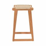 Stol Kuza, skelet dru tik dhe litar në nuancë natyrale 40x42x66cm - Image 3