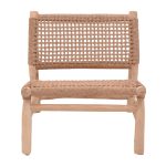 Karrige Wanderlene, ngjyrë natyrale dru tik dhe litar 67x79x68cm - Image 4