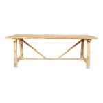 Tavolinë Luxous, dru tik në nuancë natyrale 220x100x78cm