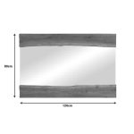 Pasqyrë Riverine, dru tik në nuancë natyrale 120x80x4cm - Image 3