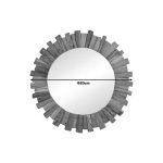 Pasqyrë Rounder, dru tik me ngjyrë natyrale D80x4cm - Image 2