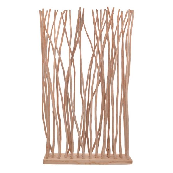 Dekorim i dyshemesë Barbin, dru tik në nuancë natyrale 120x25x200cm