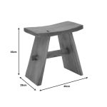 Stol Shogun, dru tik në nuancë natyrale 46x28x46cm - Image 5