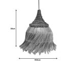 Llambë tavani Arupade Inart, druri abaca në ngjyrë natyrale D35x50cm - Image 2