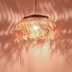 Llambë tavani sizale Hengiole Inart, në ngjyrë të zezë-natyrale D60x40cm - Image 2