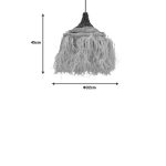 Llamba tavani sizal Sermene Inart me ngjyre natyrale-zi D32x45cm - Image 3