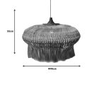 Llambë tavani Pozarne Inart, druri abace në ngjyrë natyrale D90x55cm - Image 2