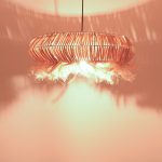 Llambë tavani Coanze Inart, dru abaca në ngjyrë natyrale D65x35cm - Image 2