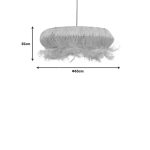 Llambë tavani Coanze Inart, dru abaca në ngjyrë natyrale D65x35cm - Image 3