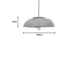 Llambë tavani Pictere Inart, dru abaca në ngjyrë natyrale D50x20cm - Image 3