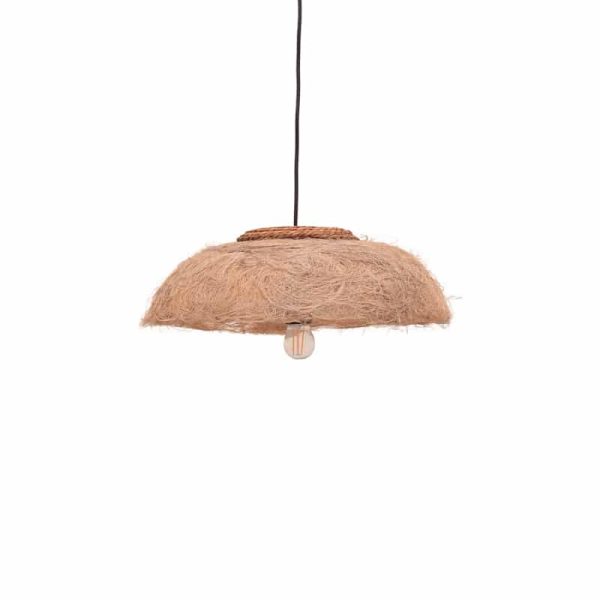 Llambë tavani Pictere Inart, dru abaca në ngjyrë natyrale D50x20cm