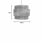 Llambë tavani Zeniole Inart, abaca në ngjyrë natyrale D60x50cm - Image 3