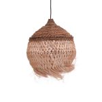 Llamba tavani Fiorine Inart abaca ne ngjyre natyrale D55x70cm