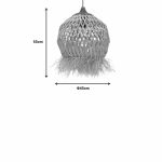 Llambë tavani Marjione Inart, sizal me ngjyrë natyrale D45x55cm - Image 3