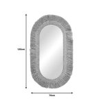 Pasqyrë sizal Bohnile Inart në ngjyrë natyrale 70x4x120cm - Image 2