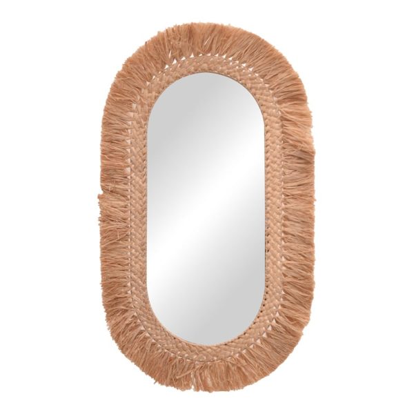 Pasqyrë sizal Bohnile Inart në ngjyrë natyrale 70x4x120cm