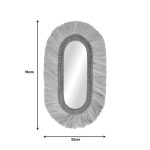 Pasqyrë Nabore Inart, abaca në ngjyrë natyrale 55x4x96cm - Image 2