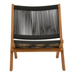 Karrige Seal, dru tik dhe litar në nuancë të zezë 61x76x72cm - Image 4