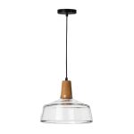 Llambë tavani Godren, metal transparent-xham D24x19cm