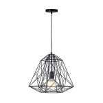 Llambë tavani Uamlen, metal i zi 40x35cm