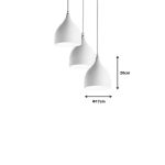 Llambë tavani Perce II, metalike e bardhë 30x17x120cm - Image 2