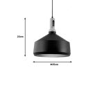 Llambë tavani Denvel I, e zezë-metal ari Φ35x22cm - Image 2