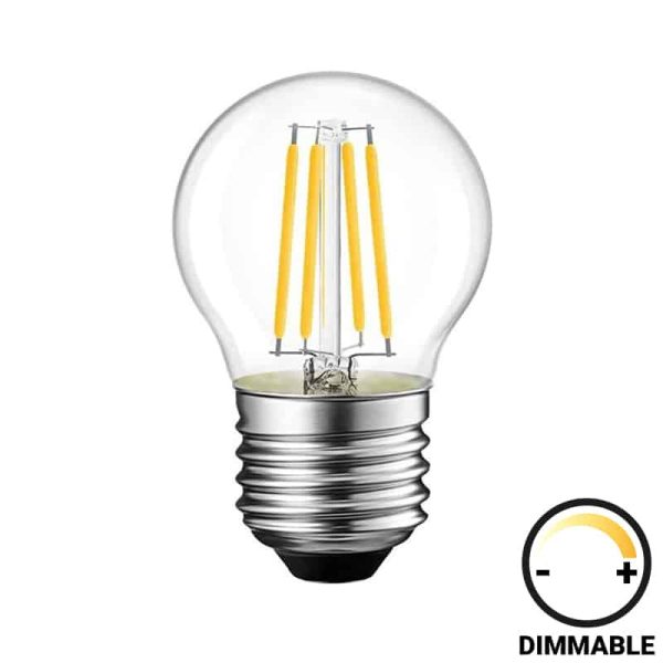 Llambë LED G45 Bulb, 6W E27 transparente