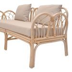 Divan Ytrone, PE ratan ngjyrë natyrale, jastëkë bezhë 166x61.5x71cm - Image 6