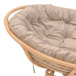 Karrige Servey, PE ratan natyral, jastëkë bezhë D115x58cm - Image 6