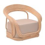 Karrige Radictive, PE ratan në ngjyrë natyrale me jastëk bezhë 88x57x73cm