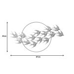 Dekor për muri Elzy Inart, metal në ngjyrë ari, 87x49x4cm - Image 2