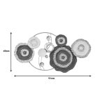 Dekor muri Cirsus, metal në nuancë ari-bardhë-e zezë 91x49x4 - Image 2