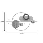 Dekor muri Lupus Inart, metal ari-në nuancë kafe 89.5x52.5x6cm - Image 2
