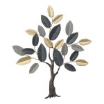 Dekor muri Oliver Inart, metal në ngjyrë të zezë-gri, 71.5x84.5x4cm