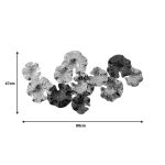 Dekor muri Merinda Inart, metal në ngjyrë ari-zi, 88x47x5cm - Image 2