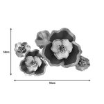 Dekor muri Rosalia Inart, metal ari-në nuancë të zezë 90x58x7.5cm - Image 2