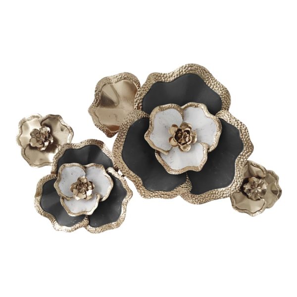 Dekor muri Rosalia Inart, metal ari-në nuancë të zezë 90x58x7.5cm