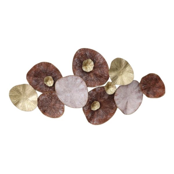 Dekor muri Salie Inart, metal në nuancë ari-rozë-kuqe, 120x59x7cm