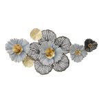 Dekor muri Jemiole Inart, metal në ngjyrë gri-ari, 106x53x9.5cm