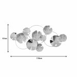 Dekor muri Lacy Inart, metal në ngjyrë ari, 118x57x5cm - Image 2