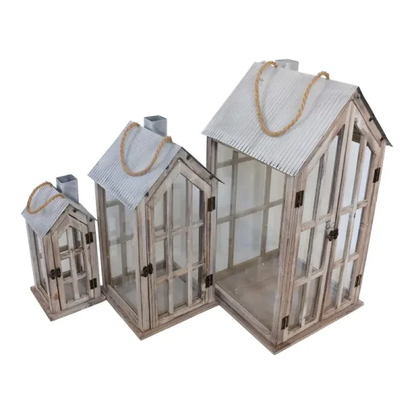 Set fenerësh Bearie Inart, set prej 3 copë, alumin në nuancë kafe