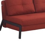 Divan me krevat Hafrene, stof portokalli 151x94x71cm - Image 5