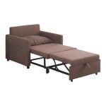 Divan me krevat Barzene, stof kafe 96x83x75cm - Image 3