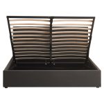 Krevat çift me hapësirë magazinimi Zamblene, stof antracit 160x200cm - Image 6